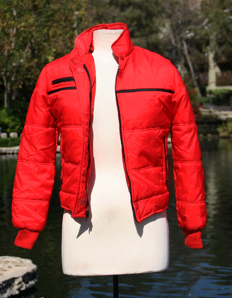 80's Red Ski Jacket Black Line
