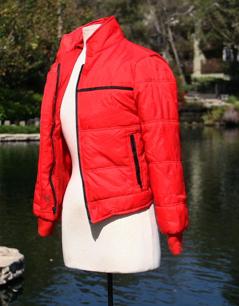 80's Red Ski Jacket Black Line
