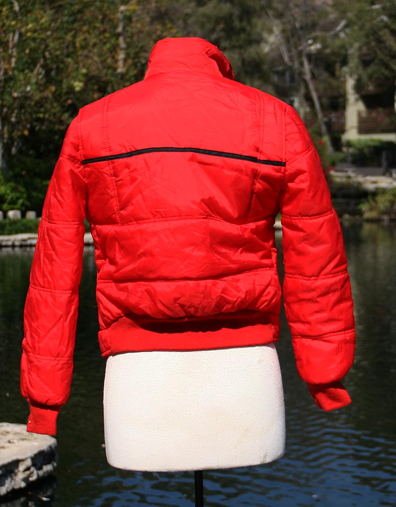 80's Red Ski Jacket Black Line