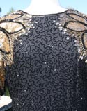 Scissor Cut Black Sparkle Dress to Mini