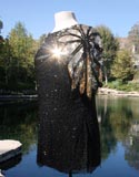 Scissor Cut Black Sparkle Dress to Mini