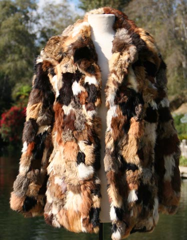 BROWN FOX FUR QUARTER LENGTH COAT